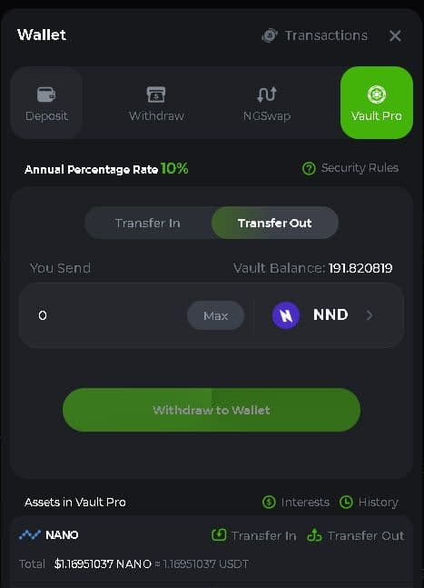Earn Daily Crypto Interest with Nanogames NND Vault – Up to 10% APR, No Lockups